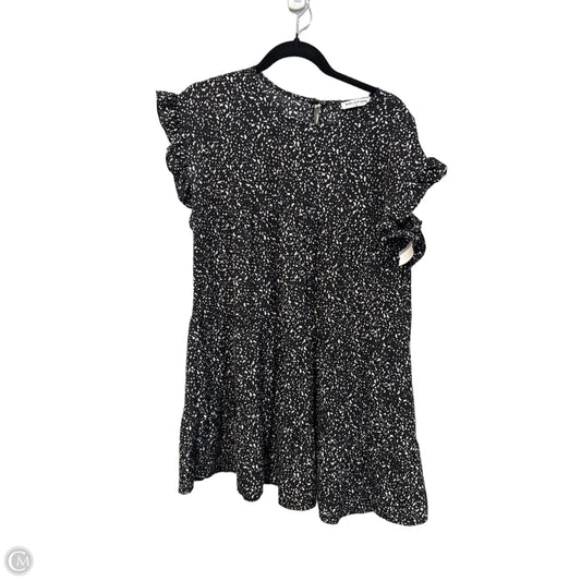 Dress Casual Midi By Solutions In Black & White, Size: S