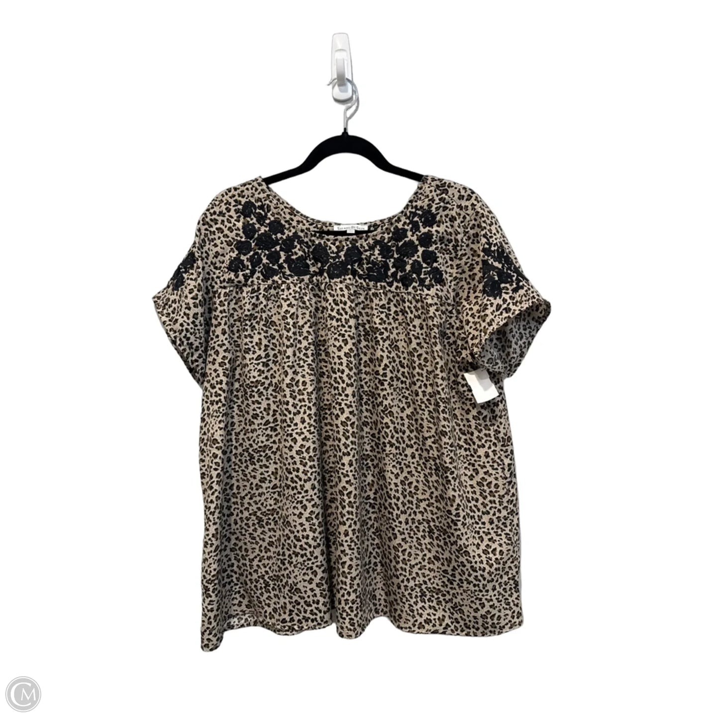 Top Short Sleeve By See And Be Seen In Leopard Print, Size: L