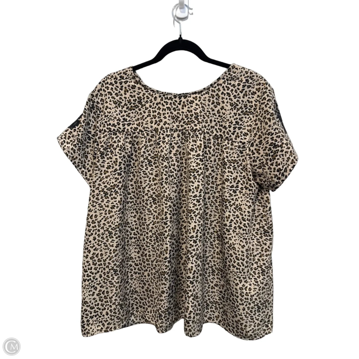 Top Short Sleeve By See And Be Seen In Leopard Print, Size: L