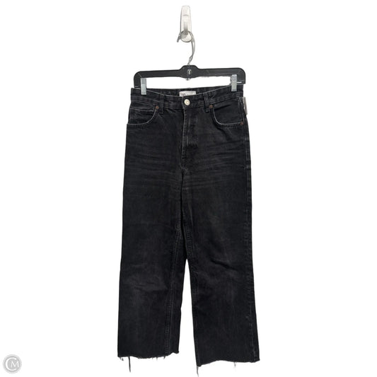 Jeans Wide Leg By Zara In Black, Size: 4