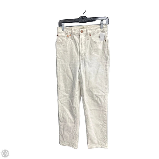 Jeans Straight By Madewell In Cream, Size: 2