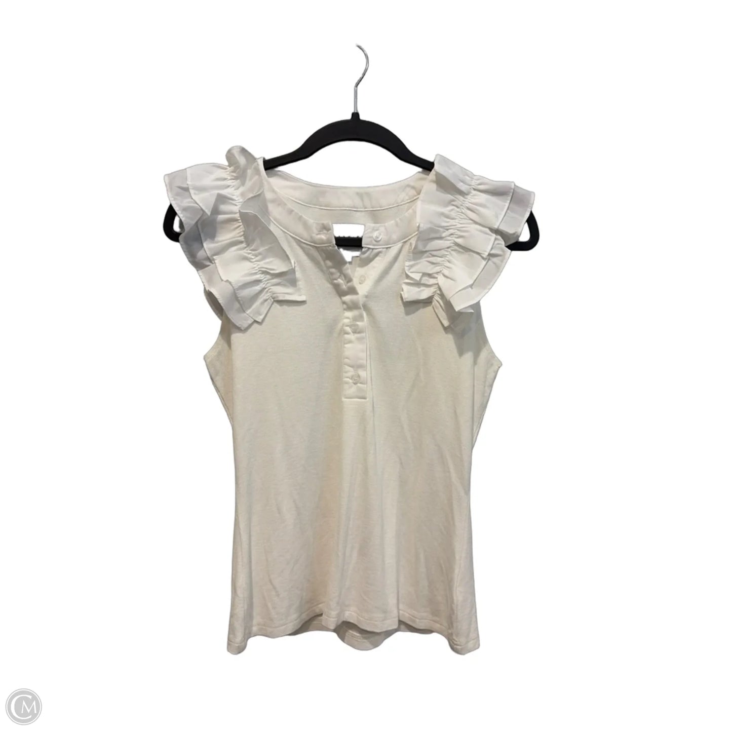 Top Sleeveless By Clothes Mentor In White, Size: S