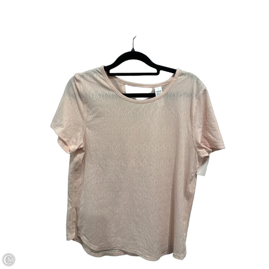Athletic Top Short Sleeve By Lululemon In Pink, Size: Xl