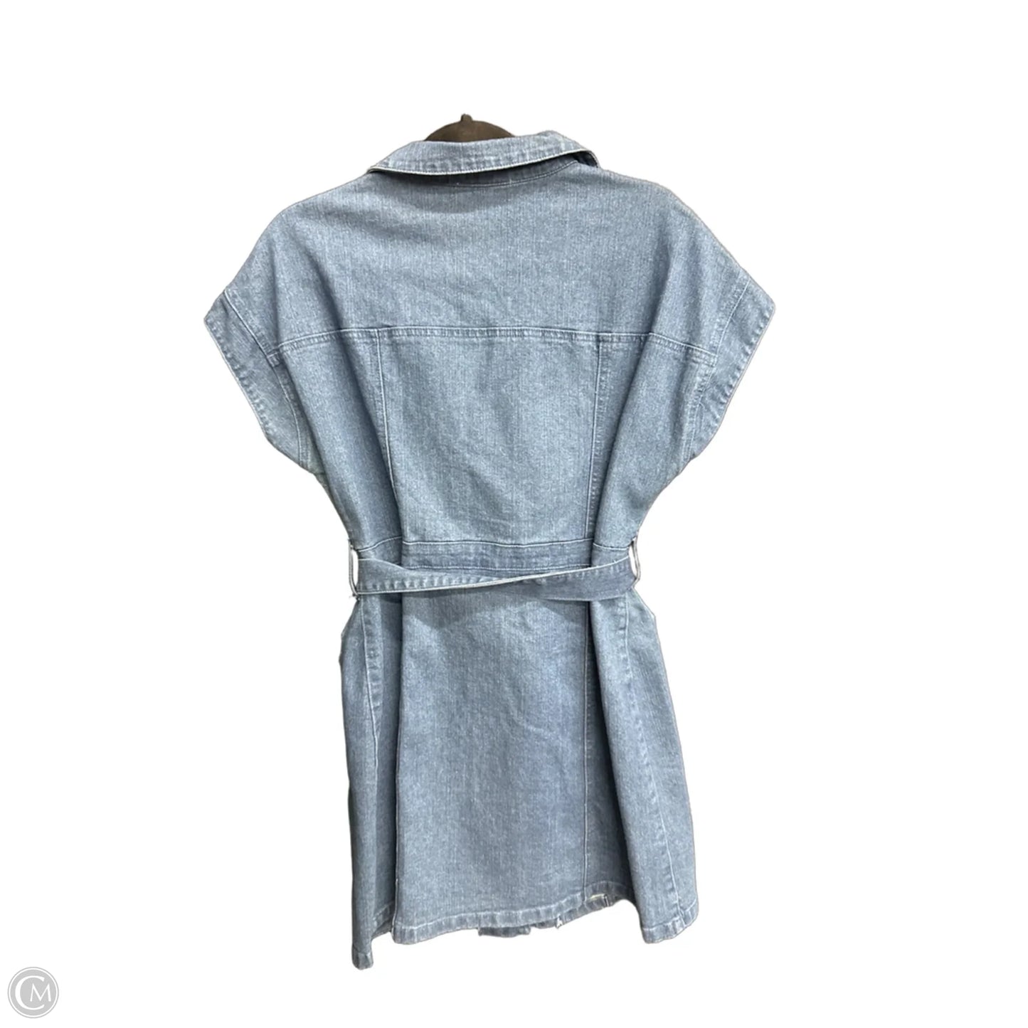 Dress Casual Midi By Peach Love Cream California In Blue Denim, Size: M