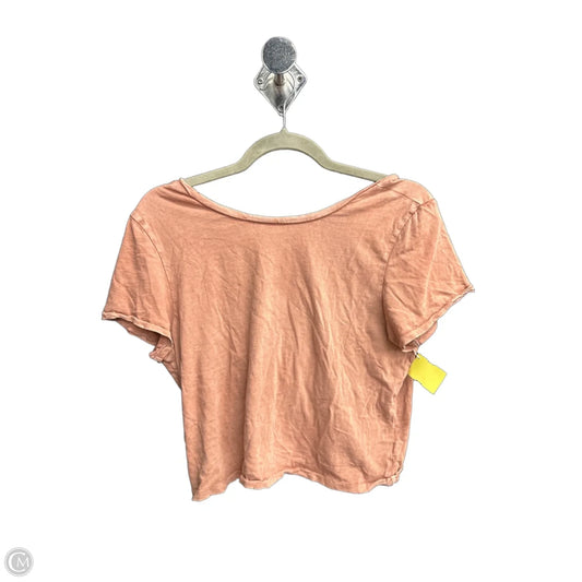 Athletic Top Short Sleeve By Aerie In Brown, Size: L