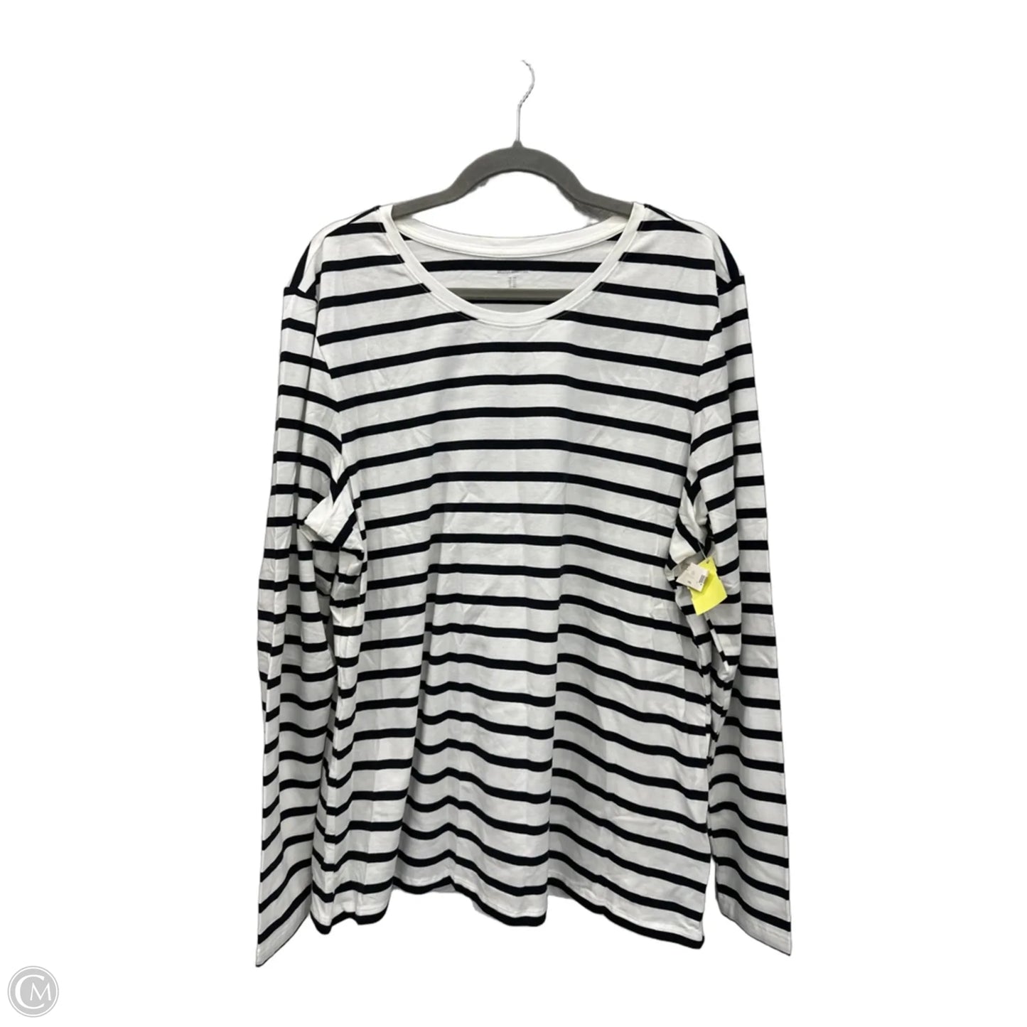 Top Long Sleeve By Amazon Essentials In Striped Pattern, Size: 2x