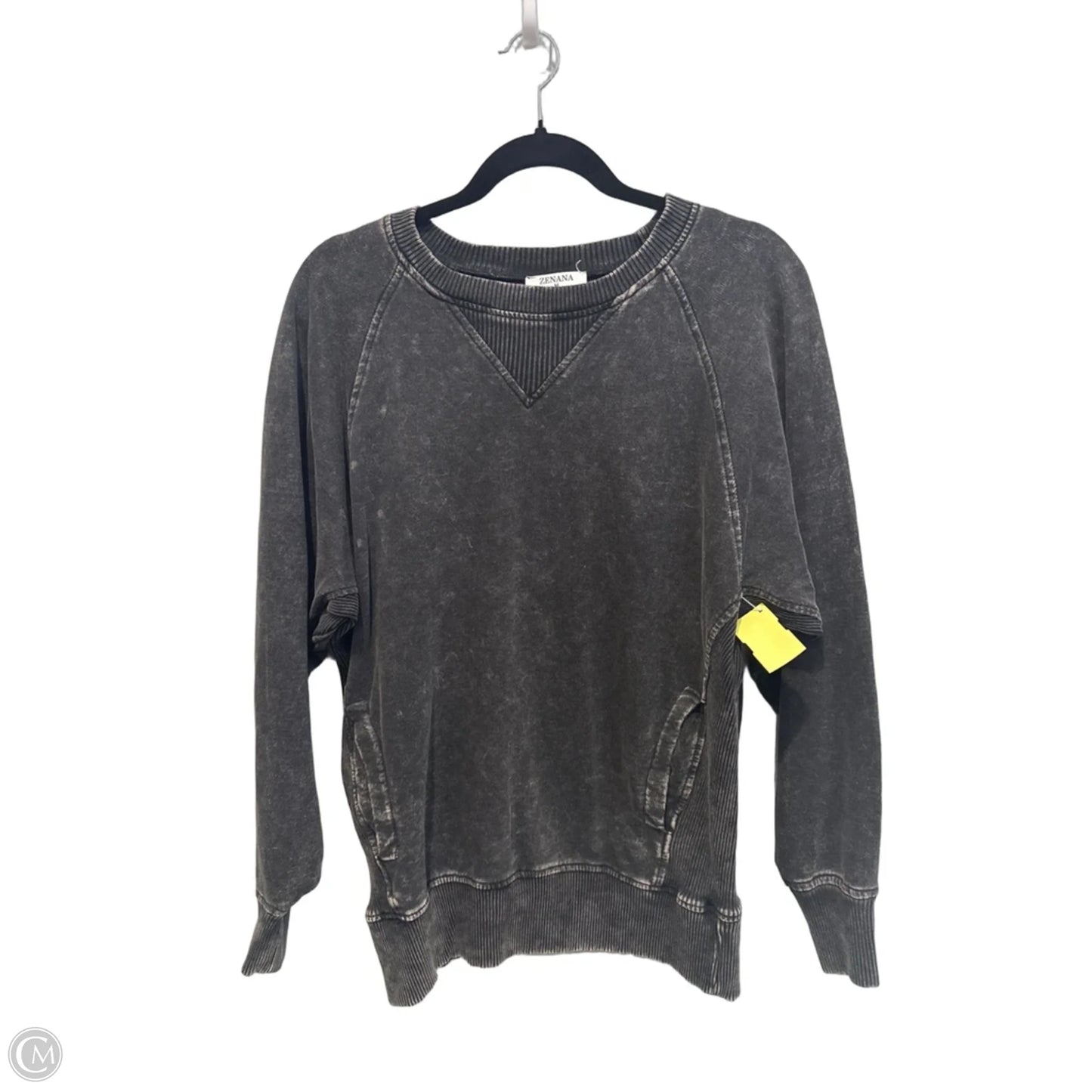 Top Long Sleeve By Zenana In Black, Size: M