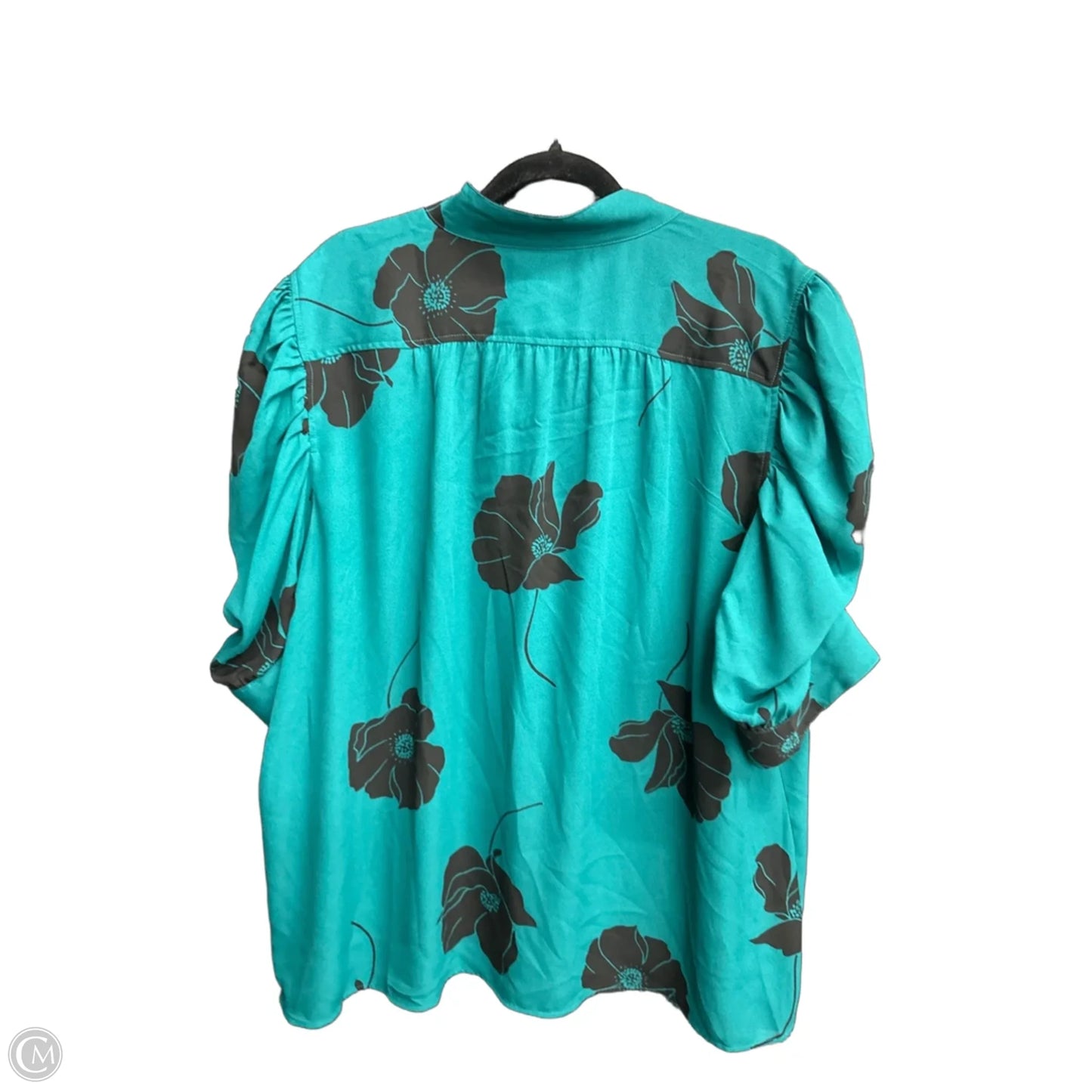 Top Short Sleeve By Ann Taylor In Floral Print, Size: Xl