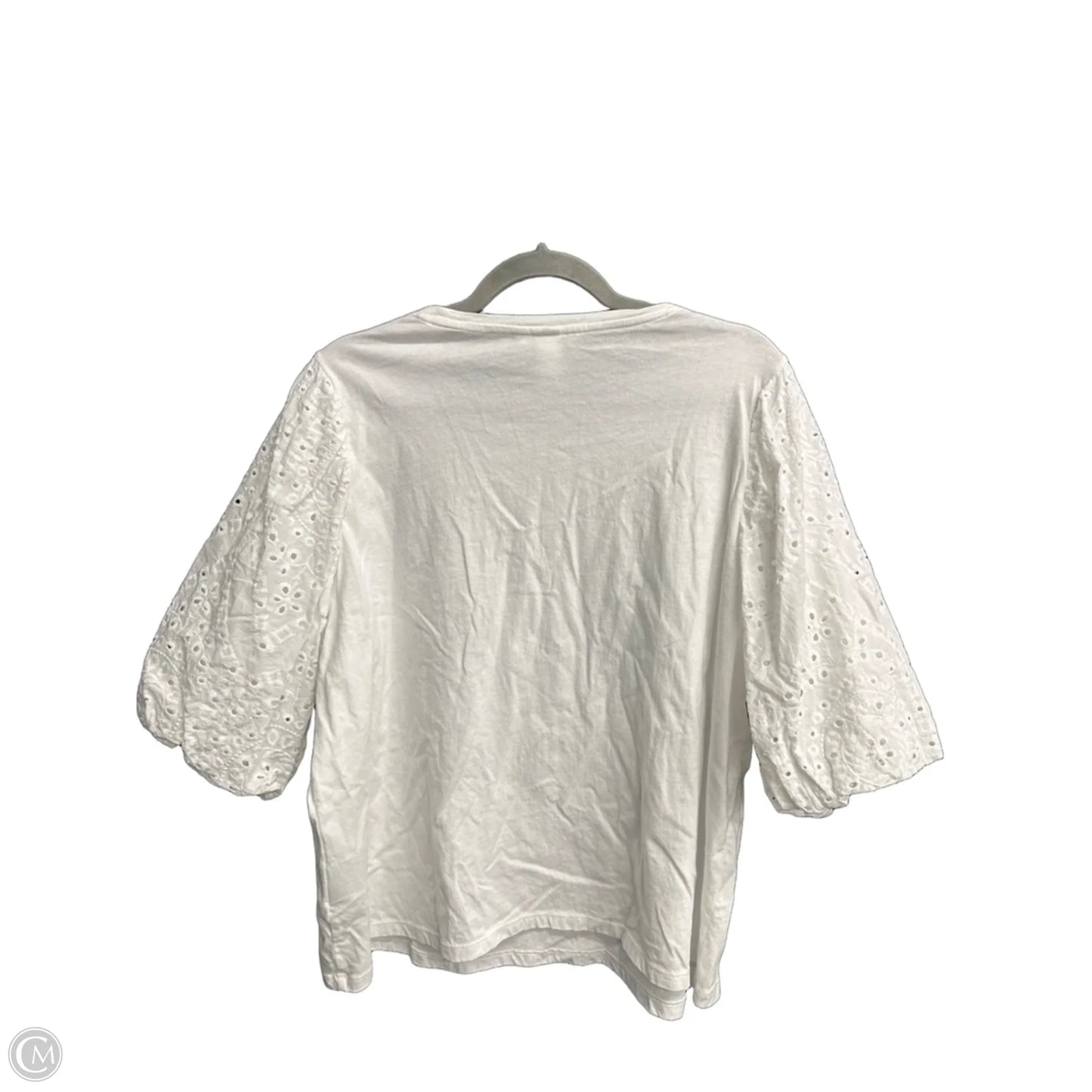 Top 3/4 Sleeve By H&m In White, Size: Xl