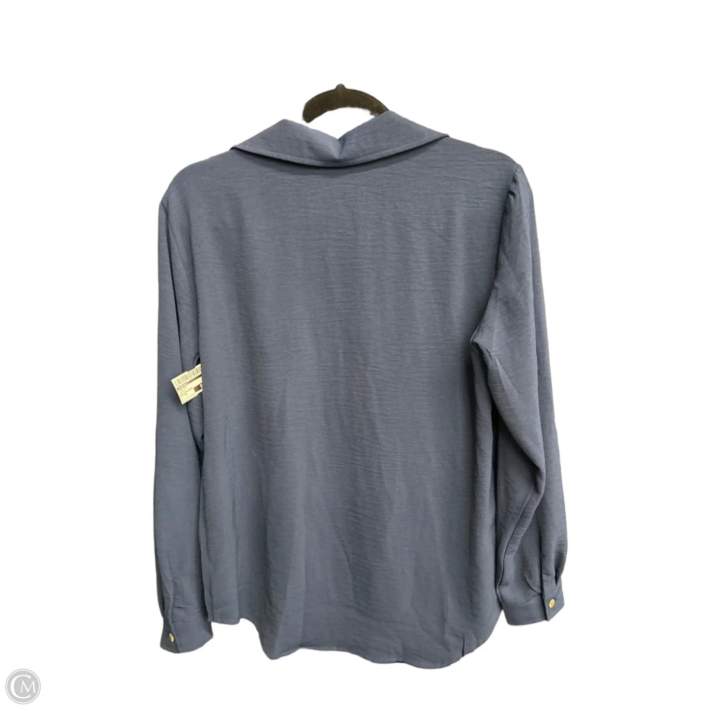 Top Long Sleeve By Chenault In Navy, Size: S