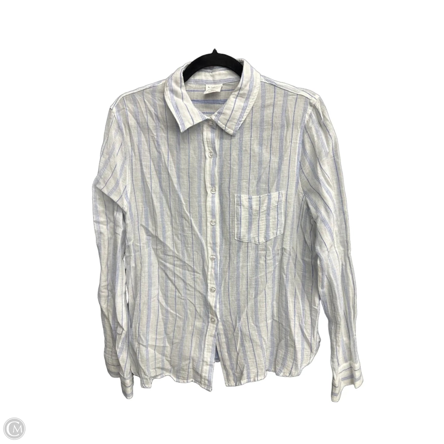 Top Long Sleeve By By Together In Striped Pattern, Size: M