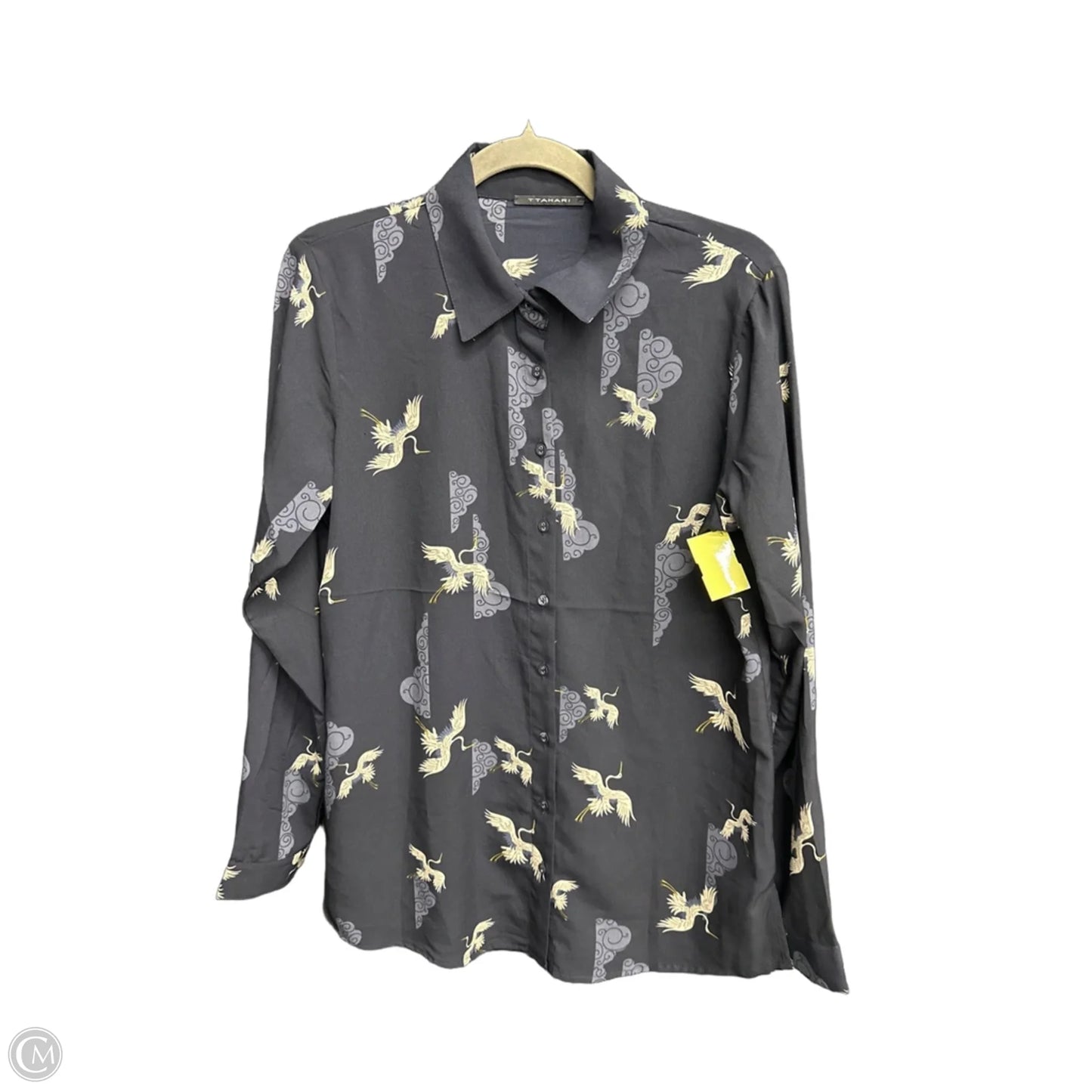 Top Long Sleeve By Tahari In Navy, Size: S