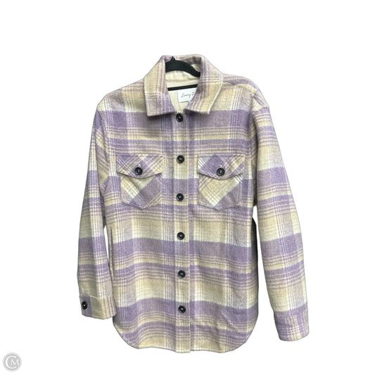 Jacket Faux Fur & Sherpa By Emory Park In Plaid Pattern, Size: S