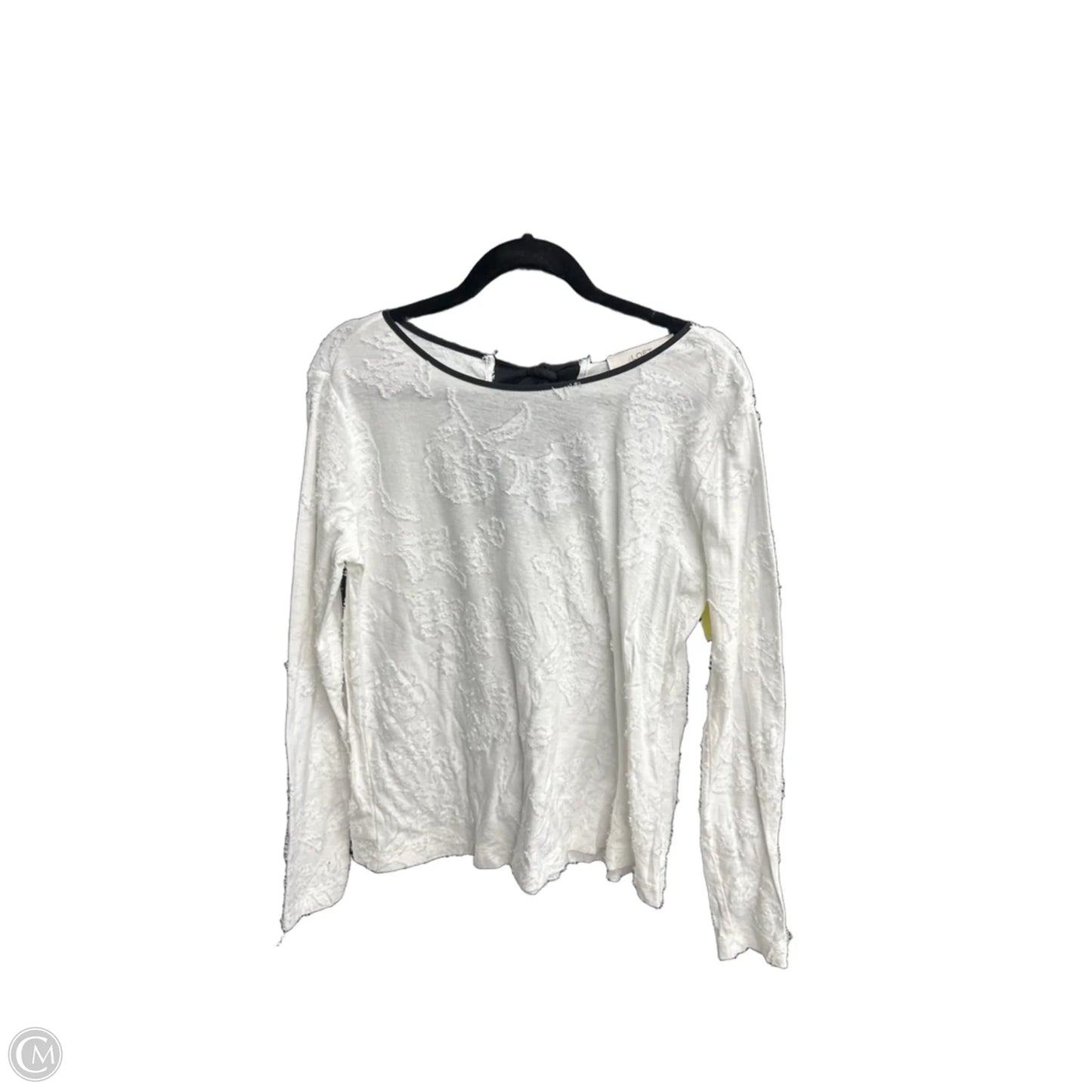 Top Long Sleeve By Loft In White, Size: M