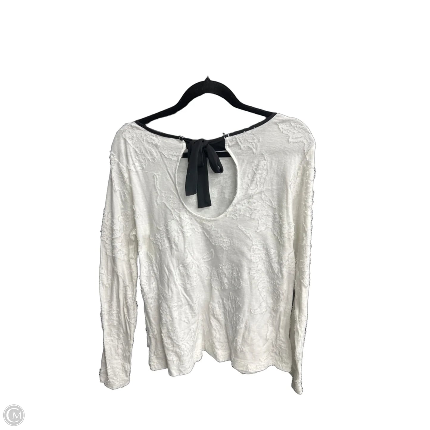 Top Long Sleeve By Loft In White, Size: M