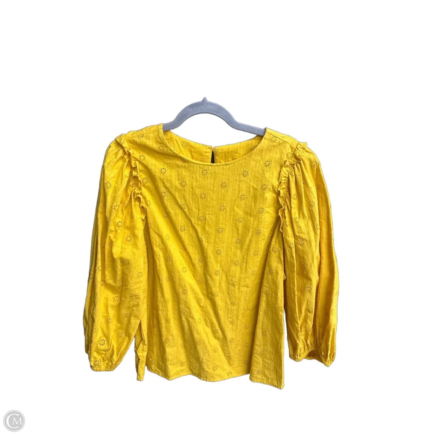 Top Long Sleeve By Universal Thread In Yellow, Size: M