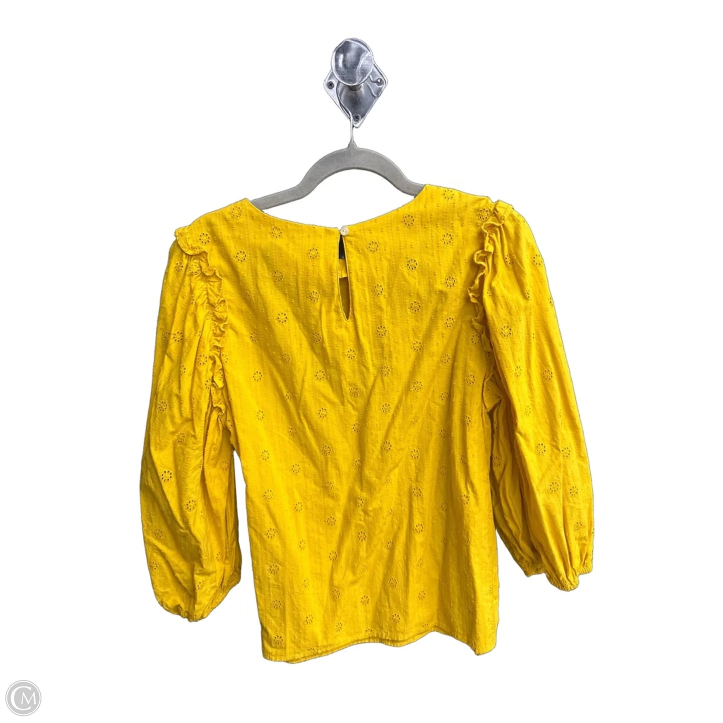 Top Long Sleeve By Universal Thread In Yellow, Size: M