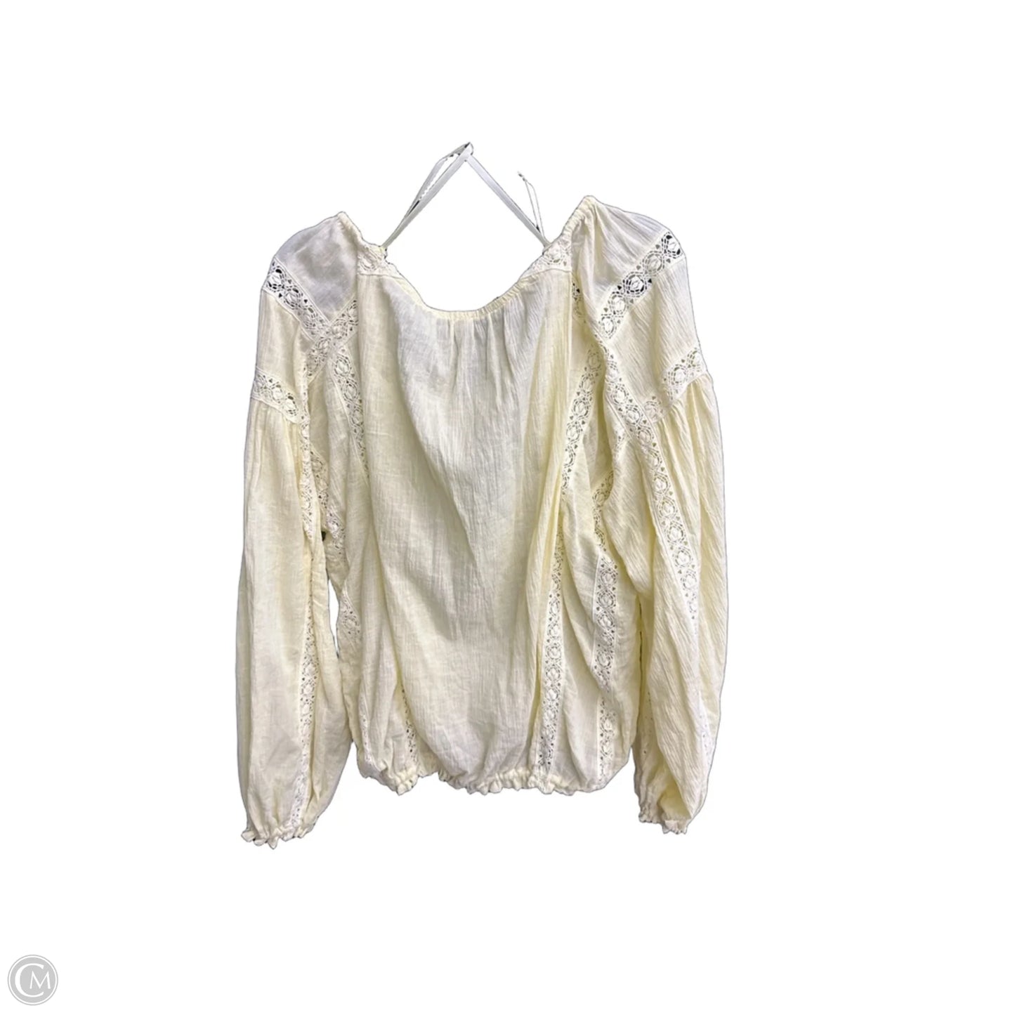 Top Long Sleeve By Free People In Yellow, Size: S