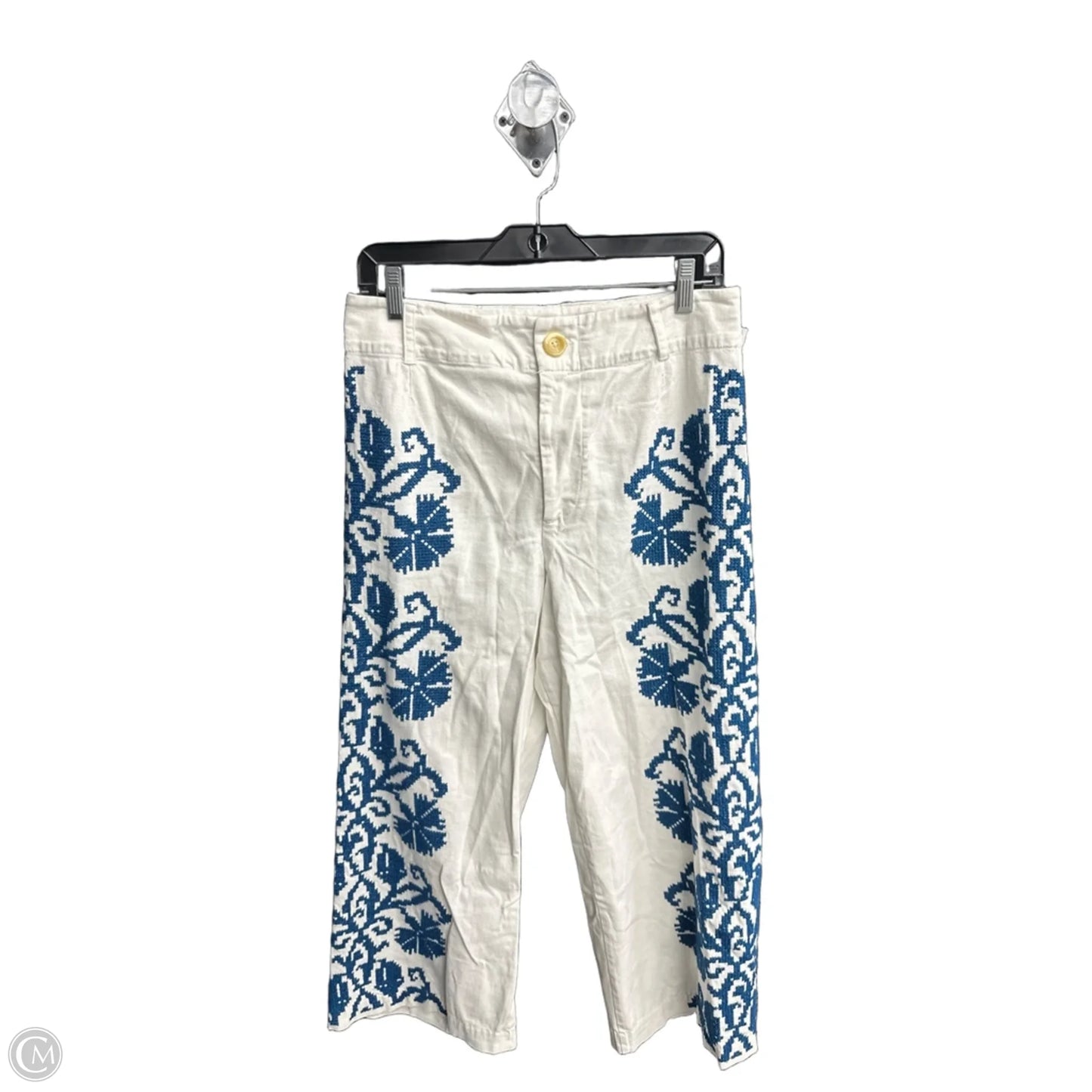 Jeans Wide Leg By Anthropologie In White, Size: 10