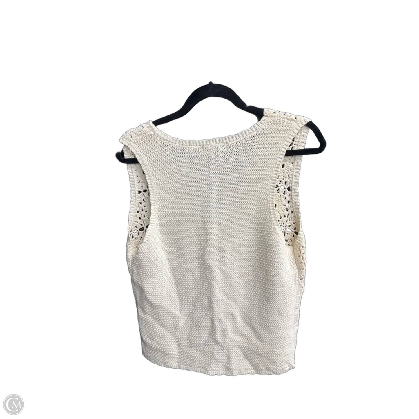 Sweater Short Sleeve By Clothes Mentor In Cream, Size: M