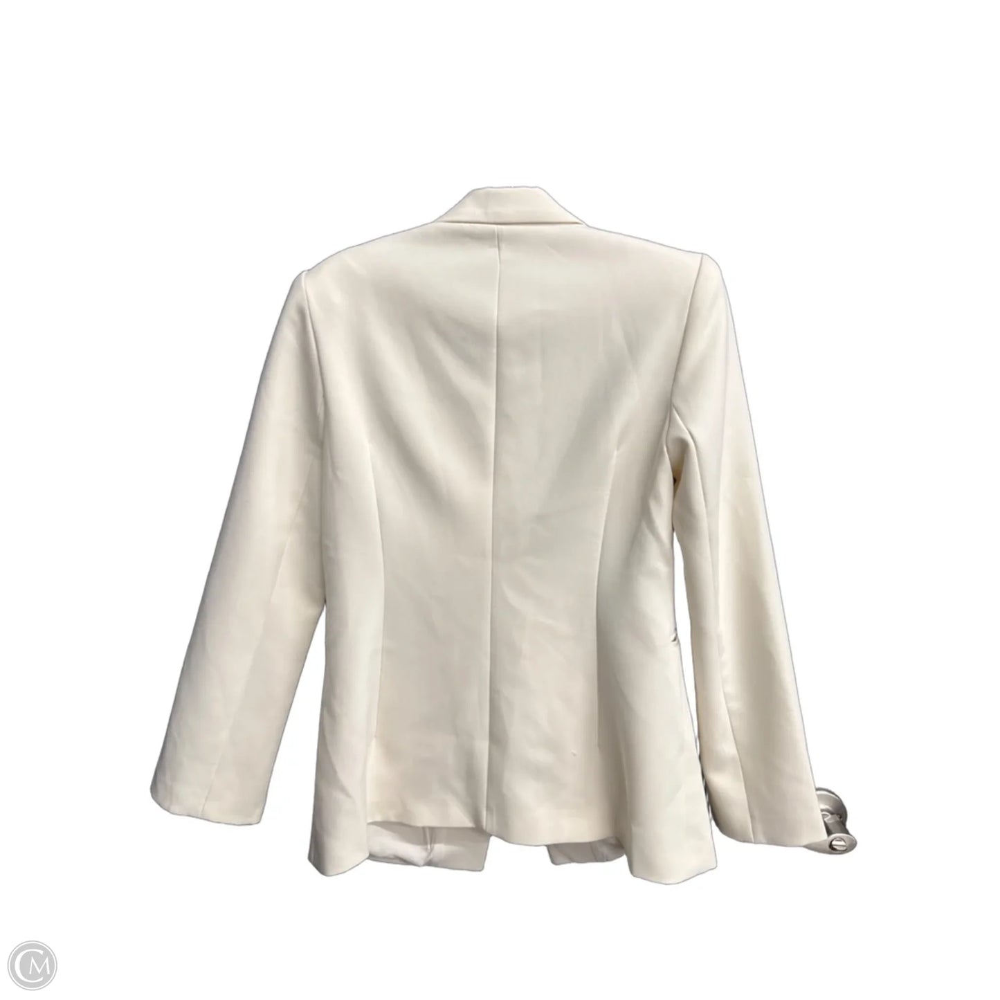 Blazer By Clothes Mentor In White, Size: M