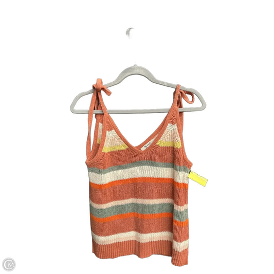 Top Sleeveless By Madewell In Striped Pattern, Size: S