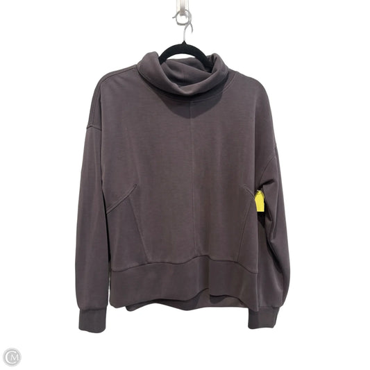 Athletic Sweatshirt Crewneck By Danskin In Grey, Size: M