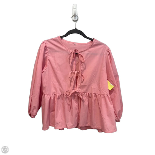Top Long Sleeve By Clothes Mentor In Pink, Size: M