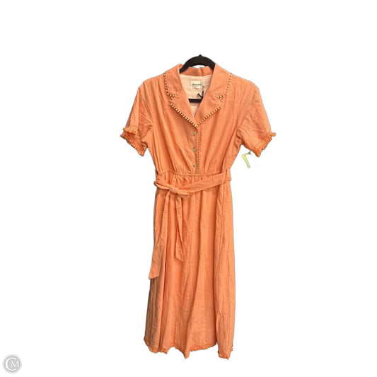 Dress Casual Maxi By Polagram In Orange, Size: S