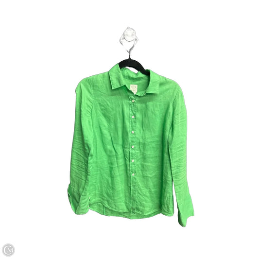 Top Long Sleeve By J. Crew In Green, Size: Xs