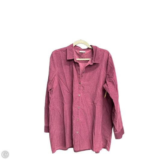 Top Long Sleeve By J. Jill In Maroon, Size: L