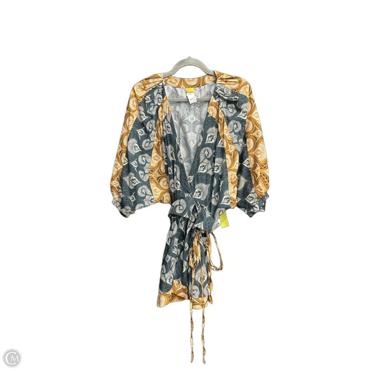 Romper By Agua Bendita In Black & Yellow, Size: S