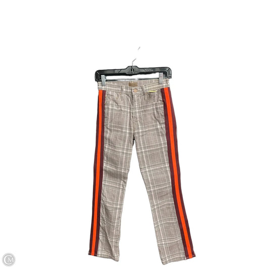 Jeans Designer By Mother In Plaid Pattern, Size: 0