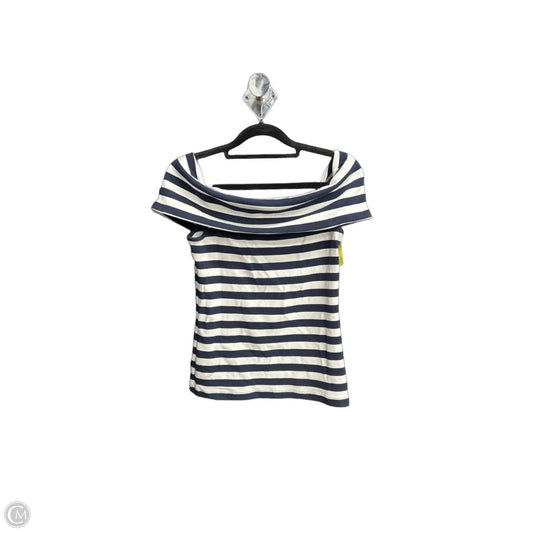 Top Short Sleeve By Banana Republic In Striped Pattern, Size: S
