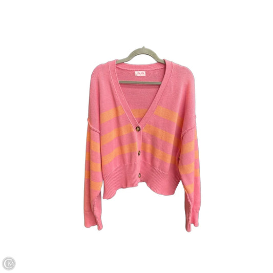 Cardigan By Pink Lily In Pink, Size: L