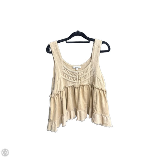 Top Sleeveless By Lalavon In Brown, Size: M