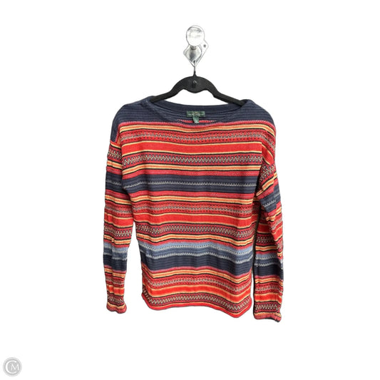 Sweater By Lauren Jeans Co In Striped Pattern, Size: L