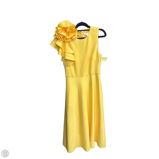 Dress Casual Maxi By Badgley Mischka In Yellow, Size: S
