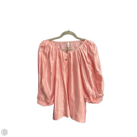 Top Long Sleeve By Glam In Pink, Size: M