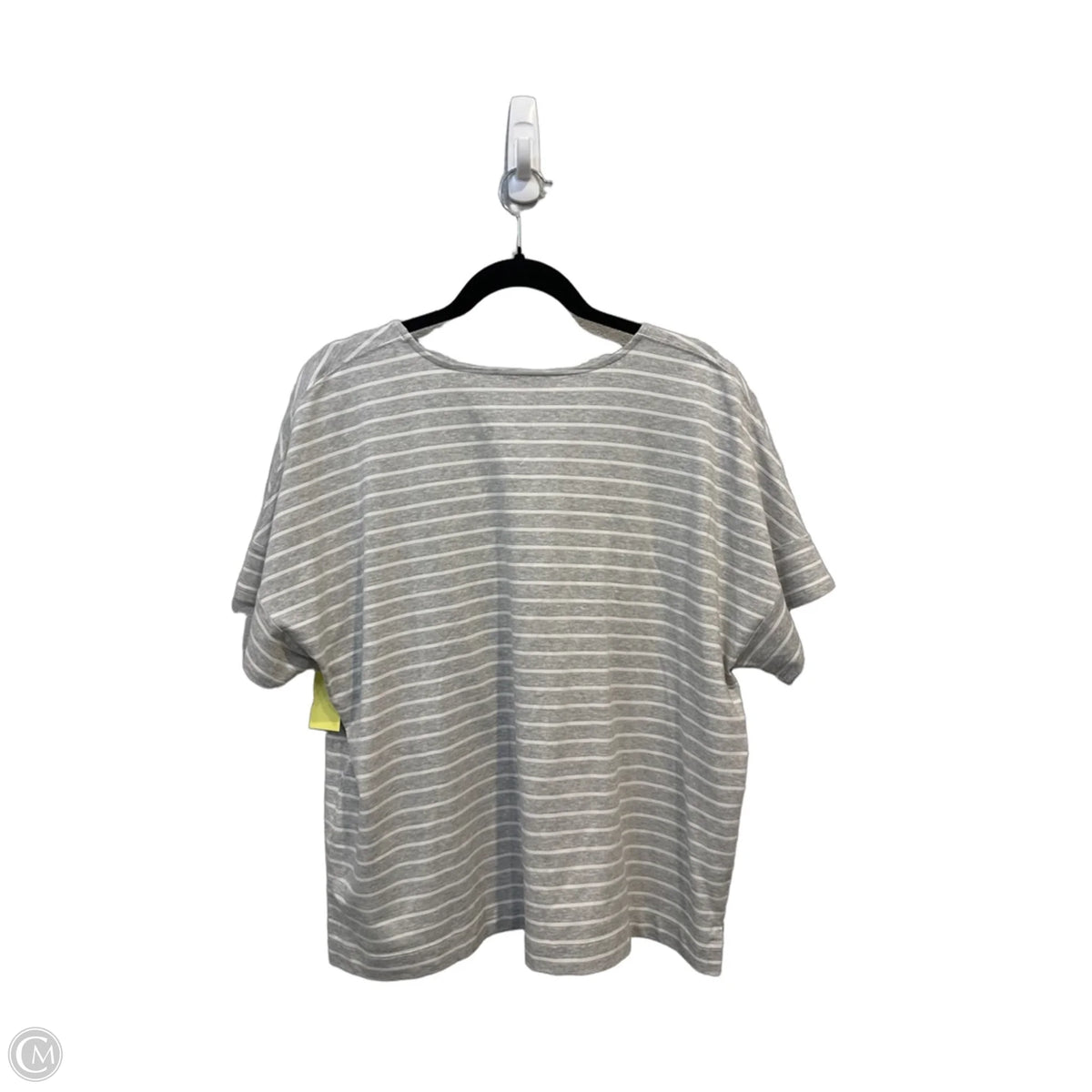 Top Short Sleeve By Chicos In Striped Pattern, Size: L