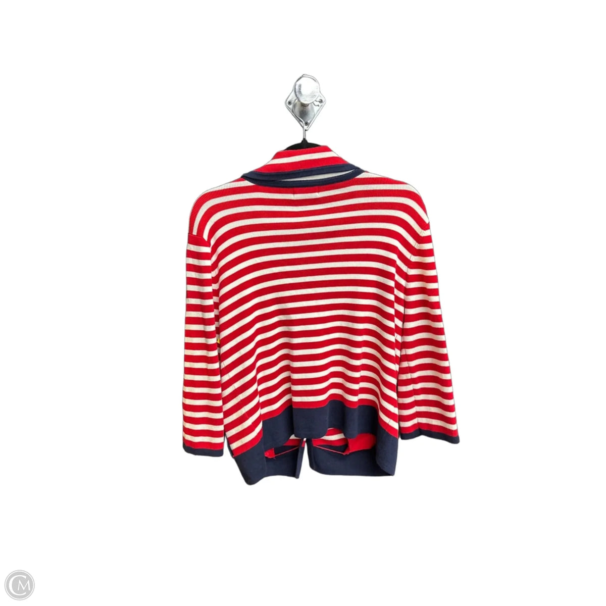Cardigan By Clothes Mentor In Striped Pattern, Size: L