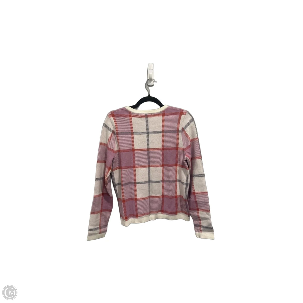 Sweater By Tahari In Plaid Pattern, Size: L