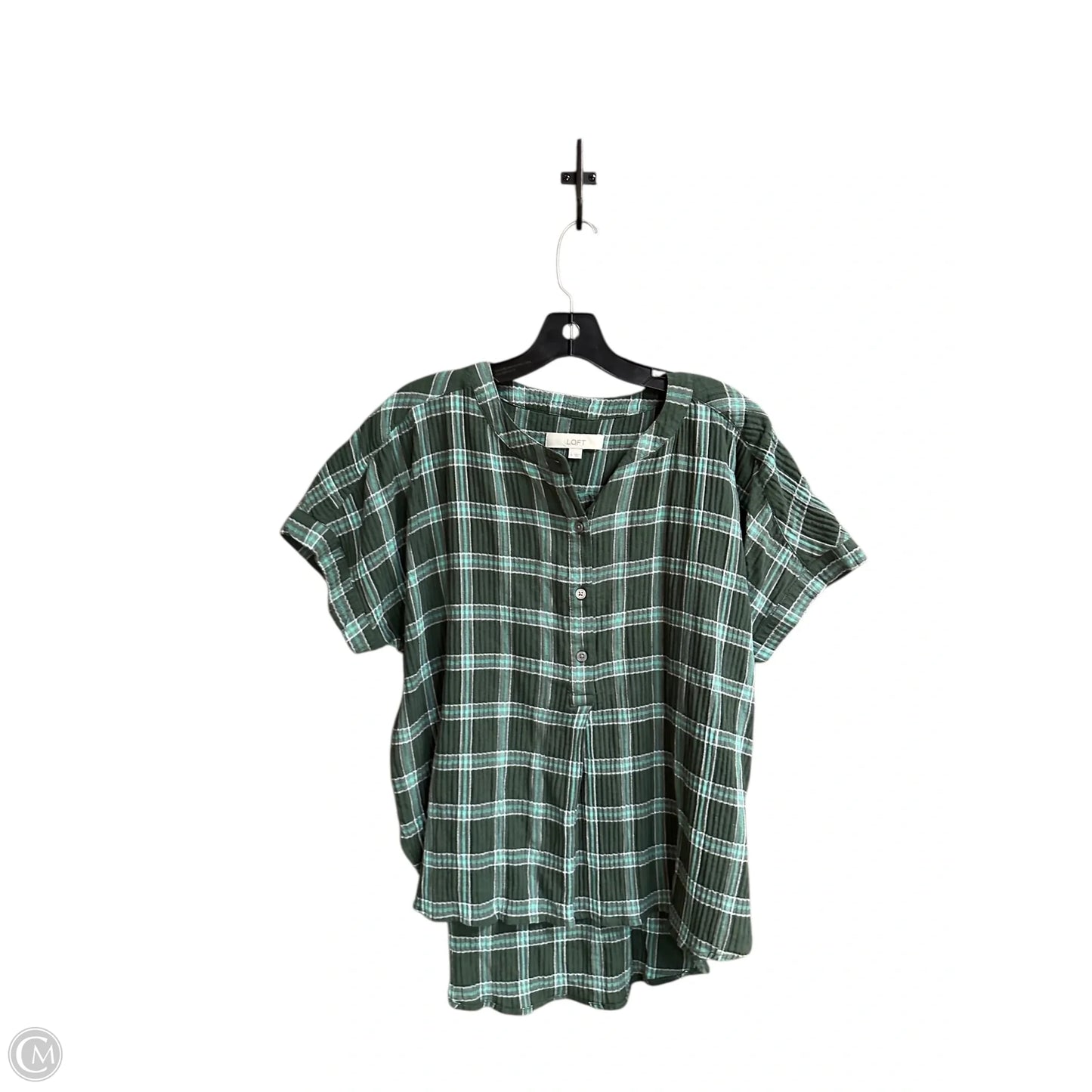 Top Short Sleeve By Loft In Green, Size: S