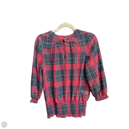 Top Long Sleeve By Chadwicks In Plaid Pattern, Size: S