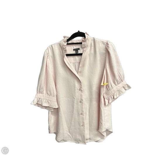 Top Short Sleeve By Ann Taylor In Pink, Size: S