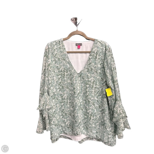 Top Long Sleeve By Vince Camuto In Floral Print, Size: L