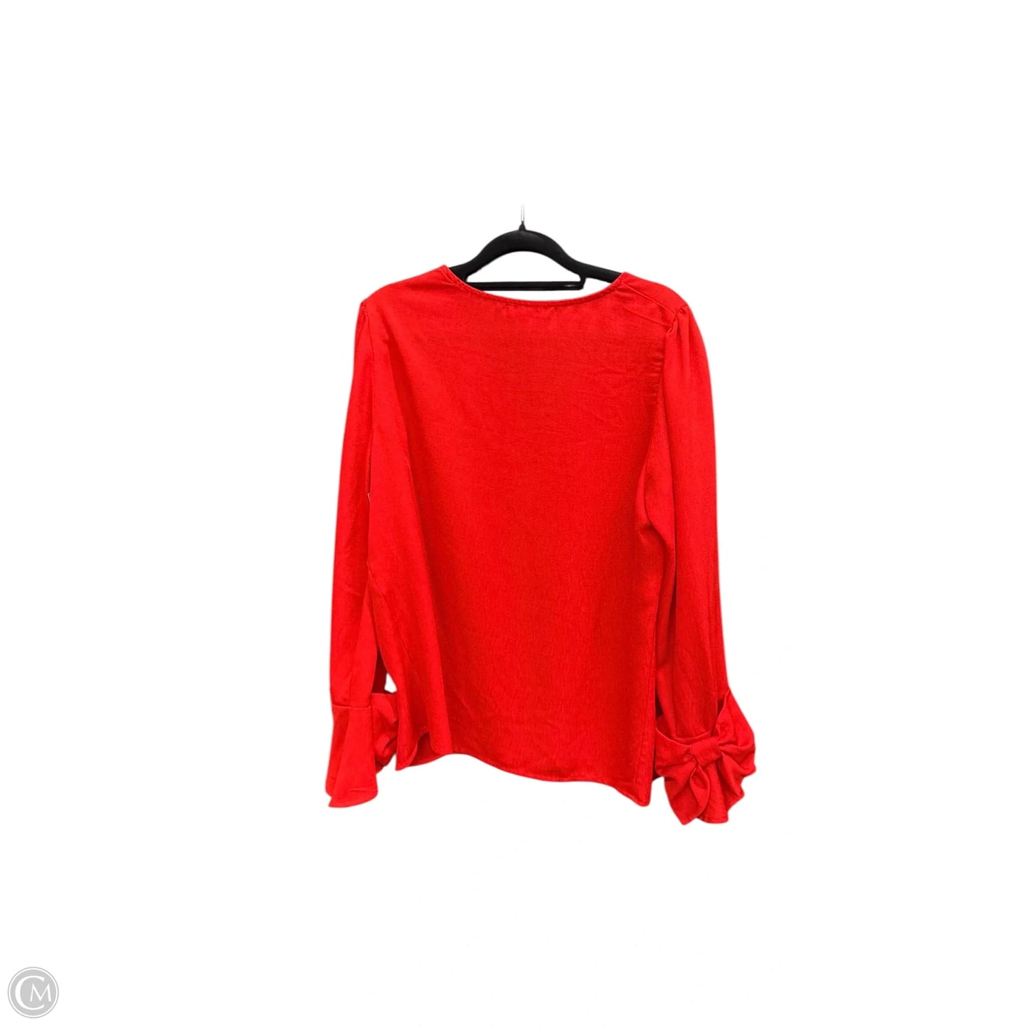 Top Long Sleeve By Tcec In Red, Size: L