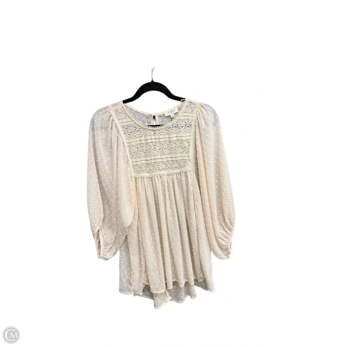 Top Long Sleeve By Umgee In Cream, Size: M