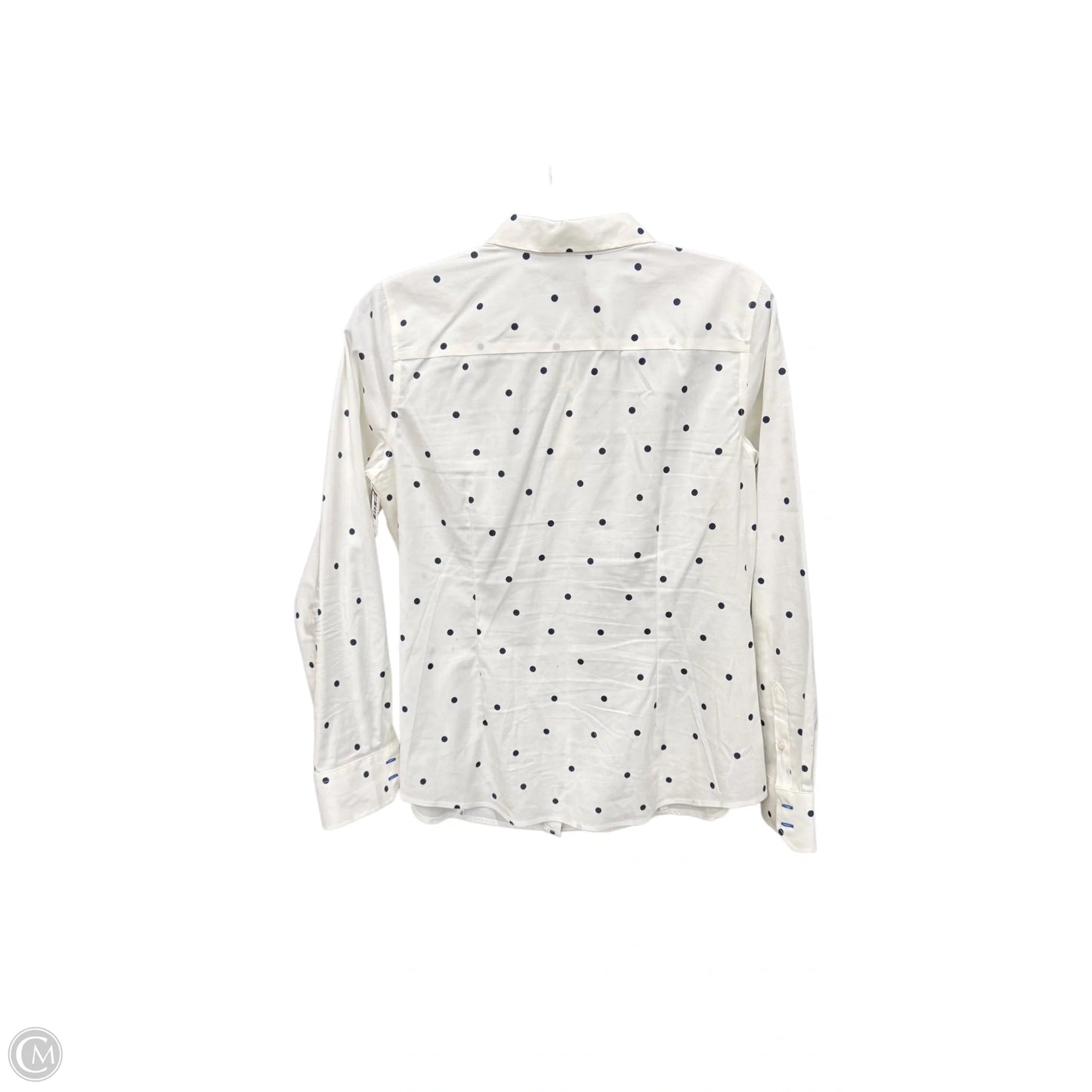 Top Long Sleeve By Talbots In Polkadot Pattern, Size: M