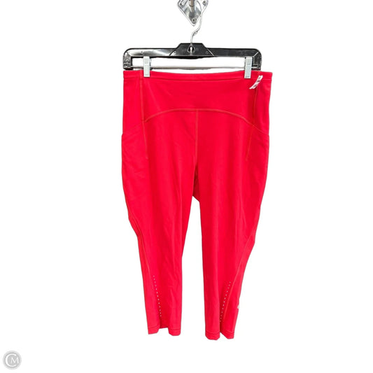 Athletic Leggings Capris By Lululemon In Red, Size: 10